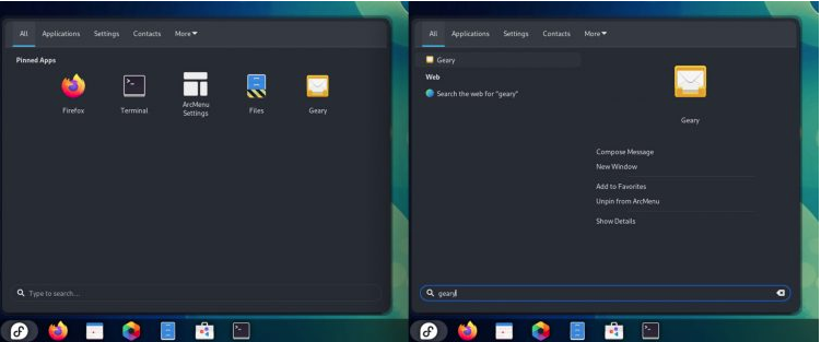 Ark11 Menu Arc Menu برنامه افزودنی GNOME طرح جدید ویندوز 11 را اضافه می کند - Arvan